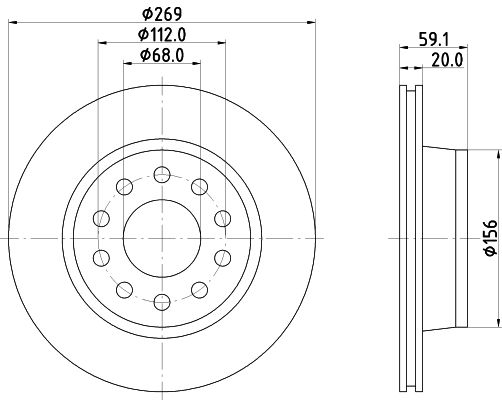 HELLA PAGID Bremžu diski 8DD 355 103-851